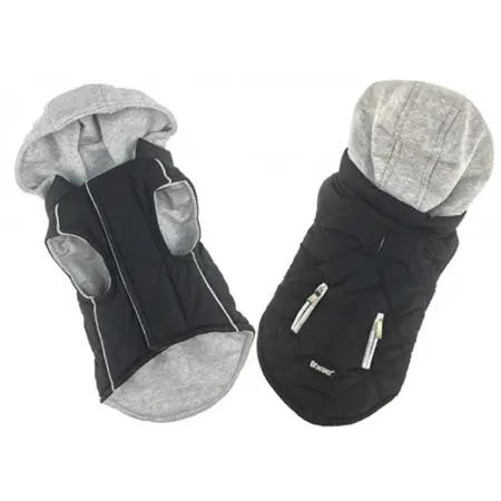 Μπουφανάκι Σκύλου Sportive με Κουκούλα της Pet Interest Μαύρο Large 37cm