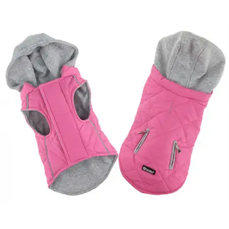 Μπουφανάκι Σκύλου Sportive με Κουκούλα της Pet Interest Ροζ Medium 28cm