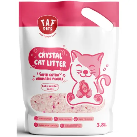 Κρυσταλλική Άμμος Γάτας TAF 3.8L (1,6kg) Baby Powder
