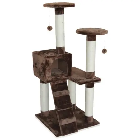 Γατόδεντρο Double Tower της Pet Interest 130cm Καφέ