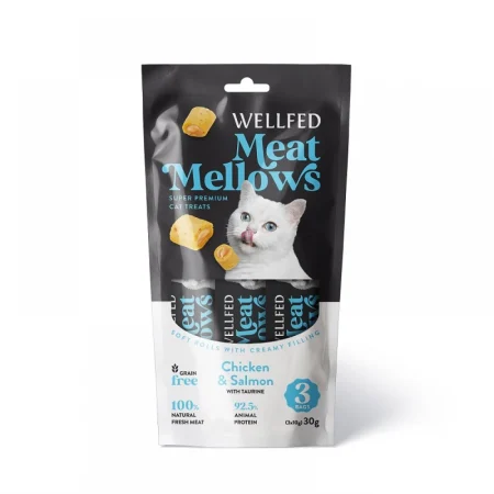 Wellfed Meat Mellows Chicken & Salmon 30gr