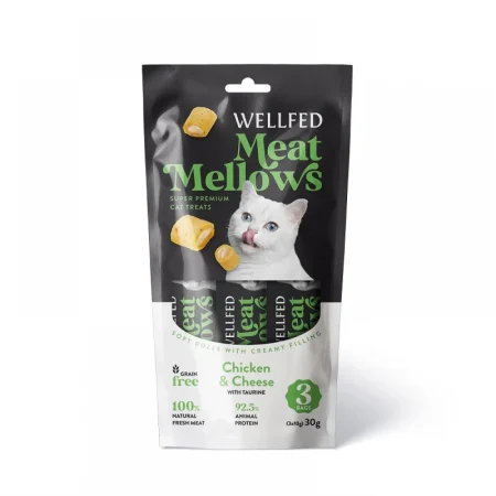 Wellfed Meat Mellows Chicken & Cheese (3x10gr) 30gr
