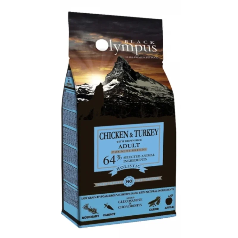 Black Olympus Mini Adult Chicken & Turkey