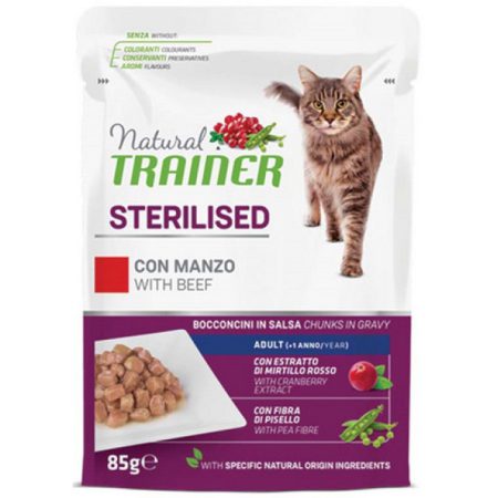 Natural Trainer Cat Adult Sterilised Βοδινό