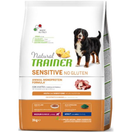 Natural Trainer Sensitive No Gluten Πάπια 3kg - Adult Medium & Maxi