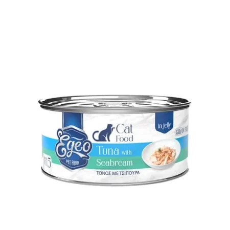 Egeo Cat Adult Τόνος με Τσιπούρα σε Ζελέ
