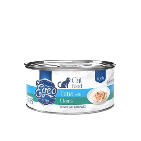 Egeo Cat Adult Τόνος με Αχιβάδες σε Ζελέ