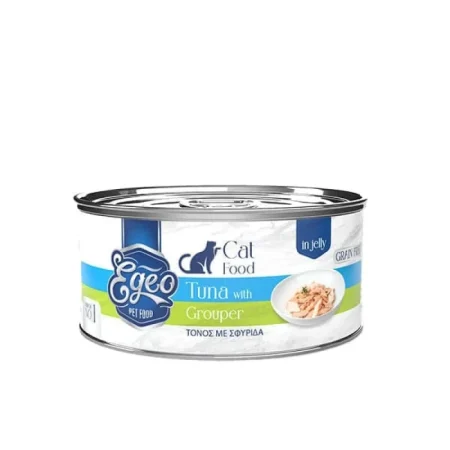 Egeo Cat Adult Τόνος με Σφυρίδα σε Ζελέ