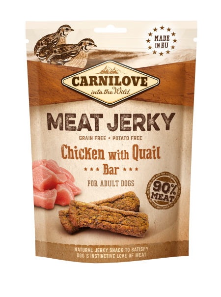 Carnilove Dog Snack Jerky Κοτόπουλο & Ορτύκι 100gr