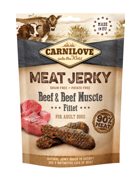 Carnilove Dog Snack Jerky Βόδινο & Μύες Βοδινού 100gr