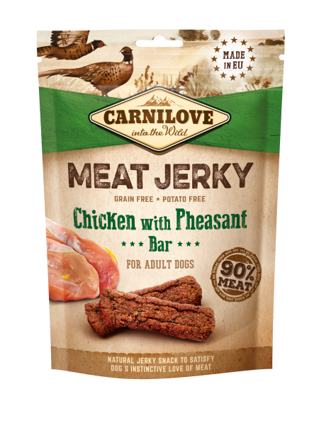 Carnilove Dog Snack Meat Jerky Κοτόπουλο με Φασιανό 100gr