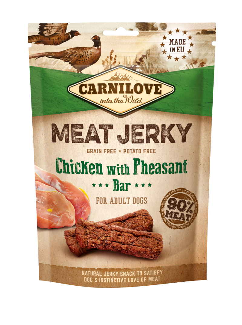 Carnilove Dog Snack Meat Jerky Κοτόπουλο με Φασιανό 100gr