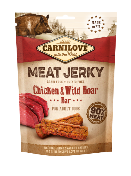 Carnilove Dog Snack Jerky με Κοτόπουλο & Αγριογούρουνο