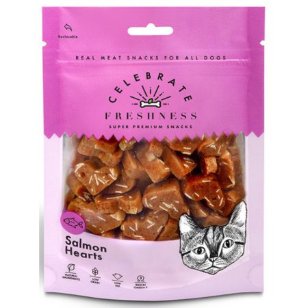Celebrate Freshness Salmon Hearts For Cats 50gr
