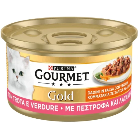 Purina Gourmet Gold Κομματάκια σε Σάλτσα με Πέστροφα και Λαχανικά