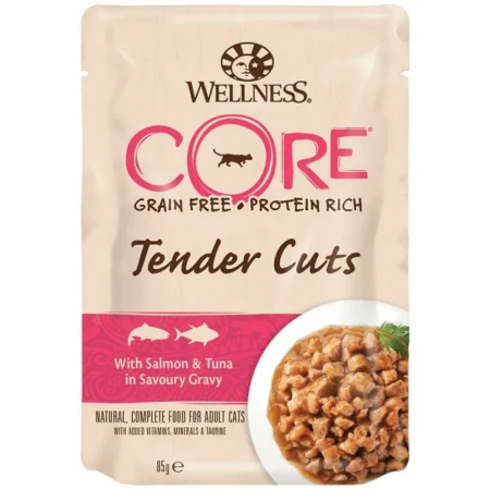 Wellness Core Tender Cuts Σολομός & Τόνος 85gr