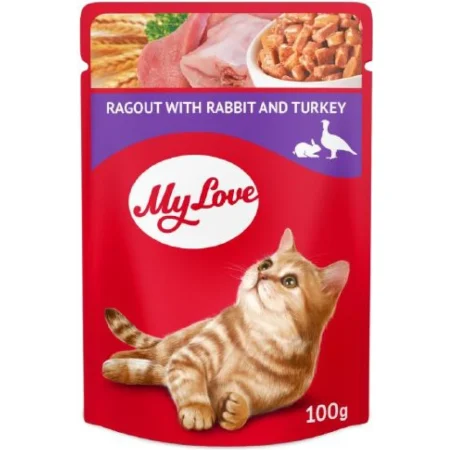 My Love Cat Ragout 100gr με Κουνέλι και Γαλοπούλα