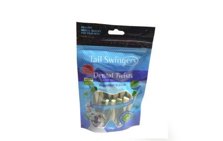 Tailswingers Dental Twists Μικρές Μπουκιές με Γεύση Μύρτιλο 130gr