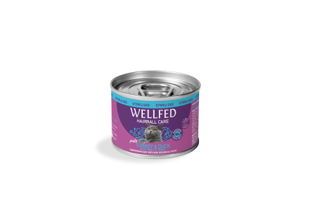 Wellfed Cat Στειρωμένες Γάτες Γαλοπούλα και Πάπια Hairball Care 200gr