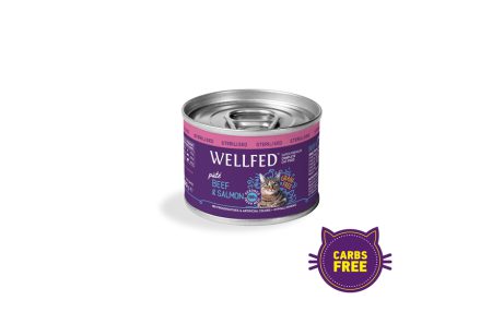 Wellfed Cat για Στειρωμένες Βοδινό και Σολομός