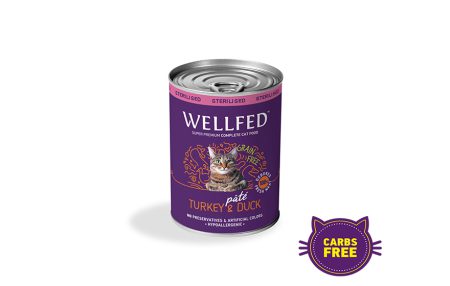Wellfed Cat Στειρωμένες Γάτες Γαλοπούλα και Πάπια