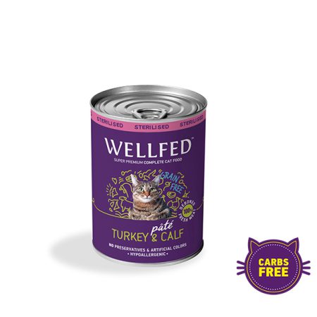 Wellfed για Στειρωμένες Γάτες Γαλοπούλα & Μοσχαράκι