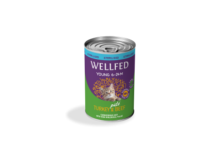 Wellfed Young Sterilized Γαλοπούλα & Βοδινό