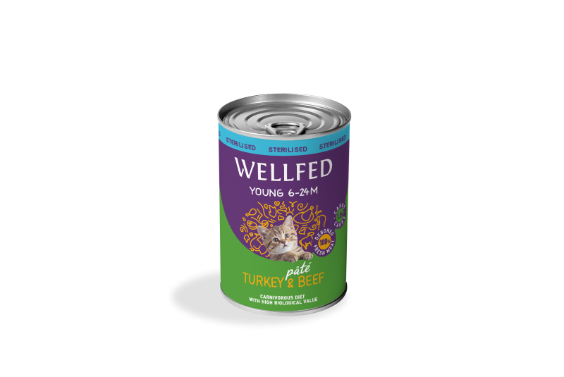 Wellfed Young Sterilized Γαλοπούλα & Βοδινό