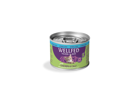 Wellfed Young Sterilized Chicken & Calf 200gr