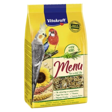 Vitakraft Menu Τροφή Premium για Μεσαίους Παπαγάλους με Μέλι
