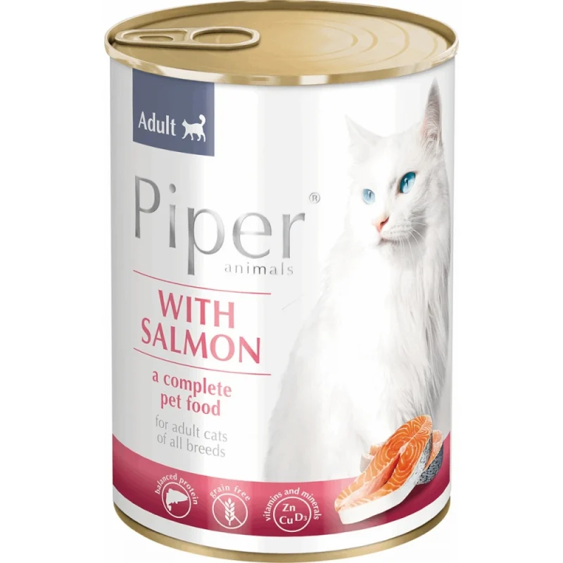 Piper Cat Adult Υγρή Τροφή Γάτας Σολομός