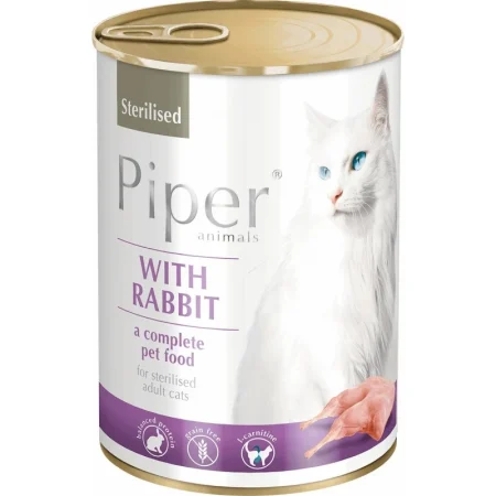Piper Cat Adult Sterilised Υγρή Τροφή Γάτας Κουνέλι
