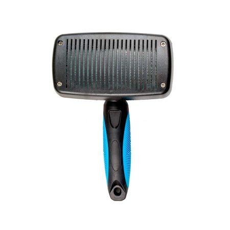 Self-cleaning slicker brush