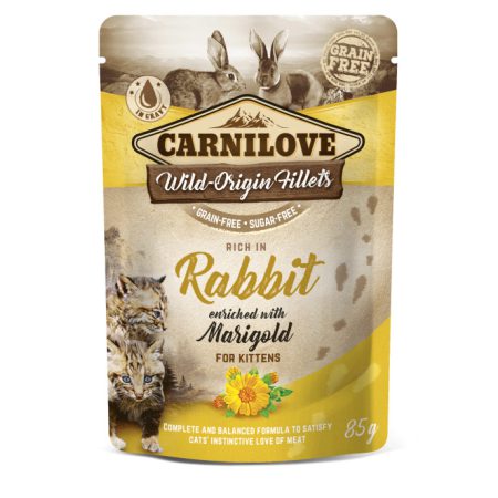 Carnilove Kitten Pouches Rabbit με Καλέντουλα
