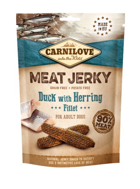 Carnilove Jerky Πάπια με Φιλέτο Ρέγγας 100gr