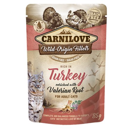 Carnilove Cat Pouches Γαλοπούλα με Ρίζα Βαλεριάνας