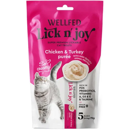 Wellfed Lick N Joy Chicken & Turkey 70gr