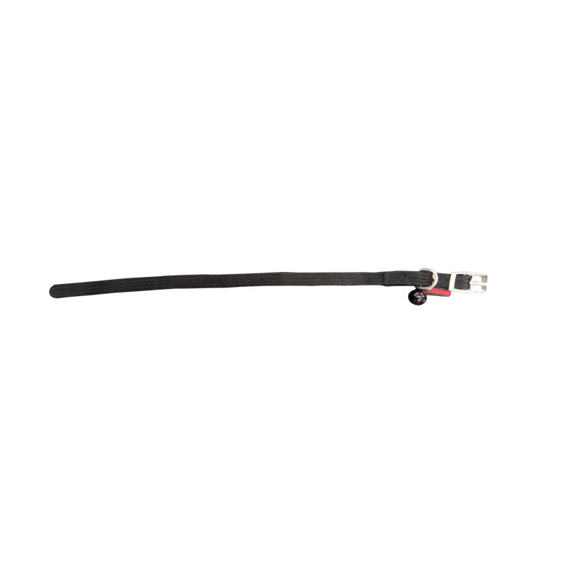 Stretch Line Cat Collar Black