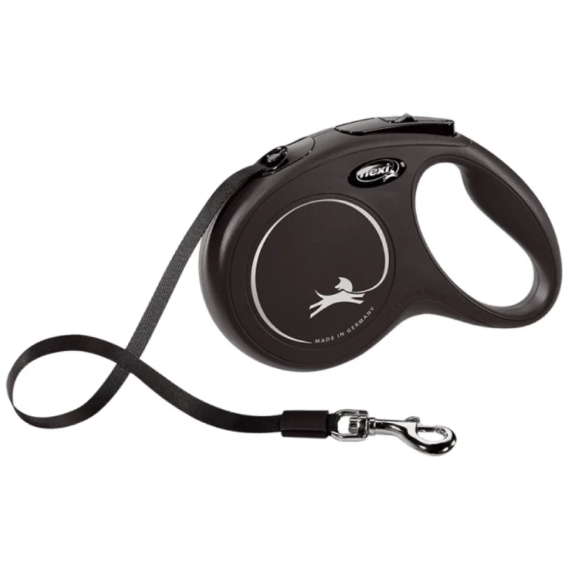 Flexi New Classic Small Ιμάντας 5m Μαύρος