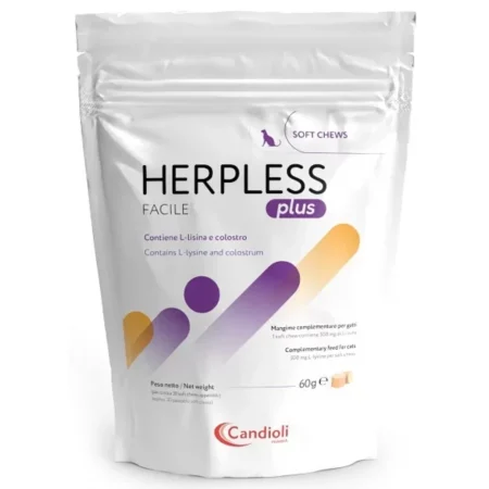 Herpless – Συμπλήρωμα με L-Lysine για Γάτες με Ερπητοϊό FHV-1 – 60gr