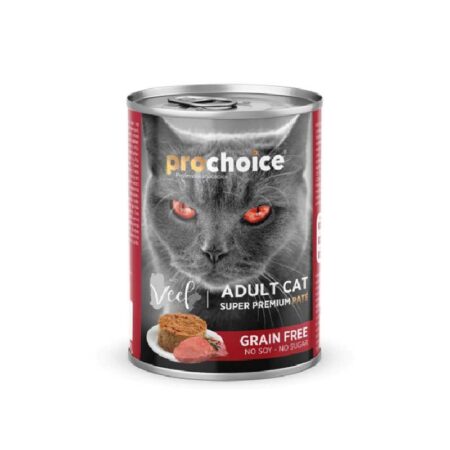 Prochoice Adult Cat Veal Pate Grain Free Υγρή Τροφή Γάτας με Μοσχάρι 400gr