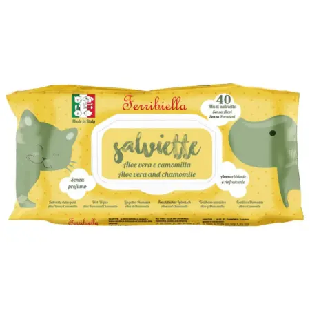 Μαντηλάκια Καθαρισμού (40τμχ) Ferribiella με Aloe Vera Και Χαμομήλι
