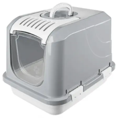 Κλειστή Λεκάνη - Τουαλέτα Γάτας Alice Lux 50x37x38,5cm Γκρι