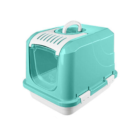 Κλειστή Λεκάνη - Τουαλέτα Γάτας Alice Lux 50x37x38,5cm Γαλάζιο