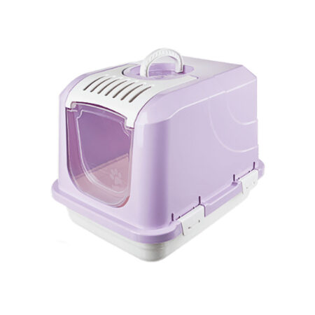 Κλειστή Λεκάνη - Τουαλέτα Γάτας Snowball 58x42x42cm Λιλά