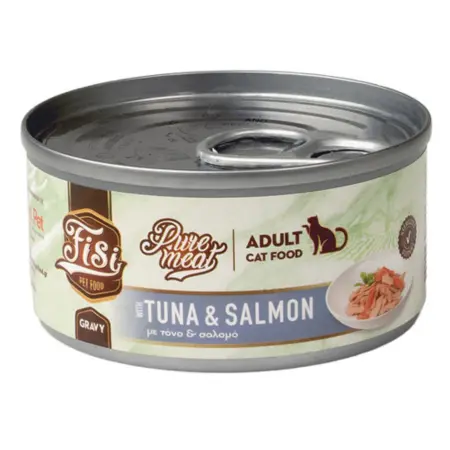 Fisi Pure Meat Cat Adult Τόνος & Σολομός σε σάλτσα 80gr