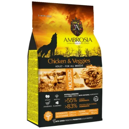 Ambrosia Grain Free Dog Adult Chicken & Vegies 12kg
