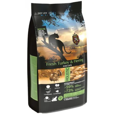 Ambrosia Grain Free Cat Adult Sterilised Fresh Turkey & Herring 5kg