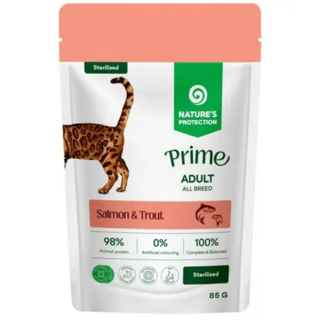 Nature s Protection Prime Sterilized Cat Salmon & Trout 85gr