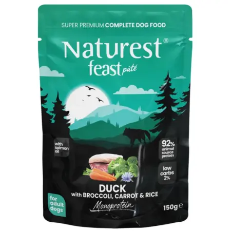 Naturest Pouch Feast Adult Pure Duck & Broccoli 150gr